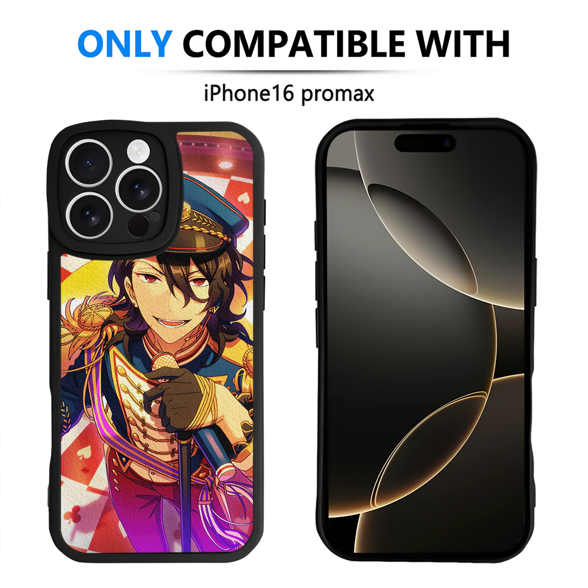 （画像用） あんさんぶるスターズ! Ensemble Stars 【iPhone 16シリーズ対応】シリコンスマホケース（レザー調） 材質：シリコン
